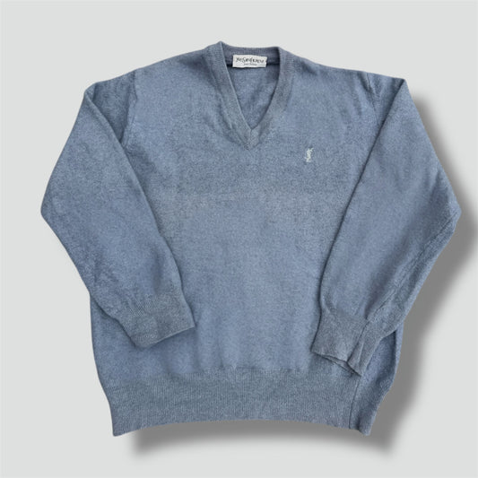 Yves Saint Laurent blue wool sweater