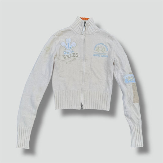La Martina Wales vintage knitted zip-up