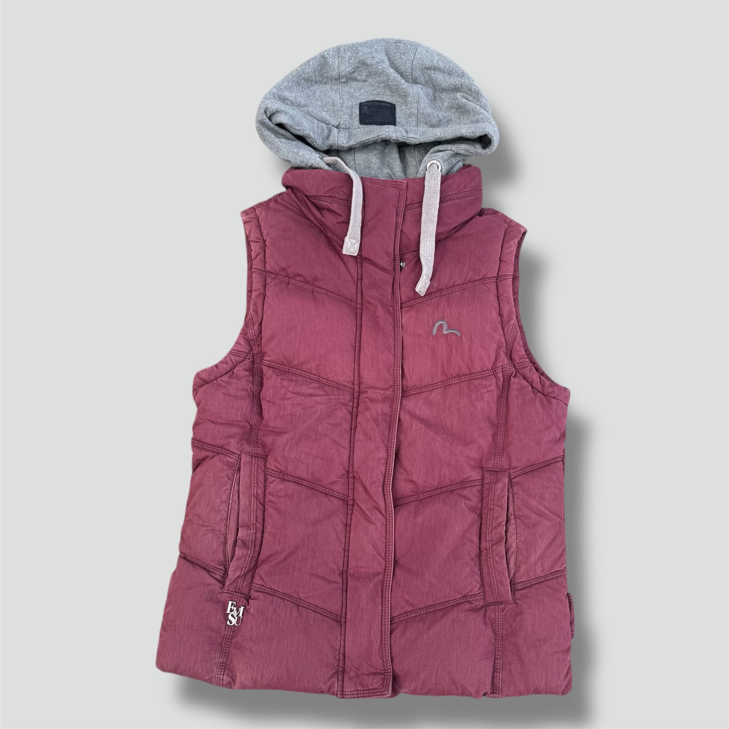 Evisu vintage burgundy winter vest