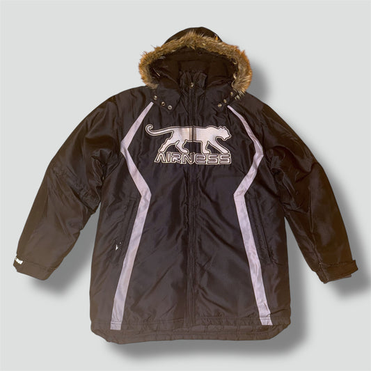 Airness black streetwear winter jacket