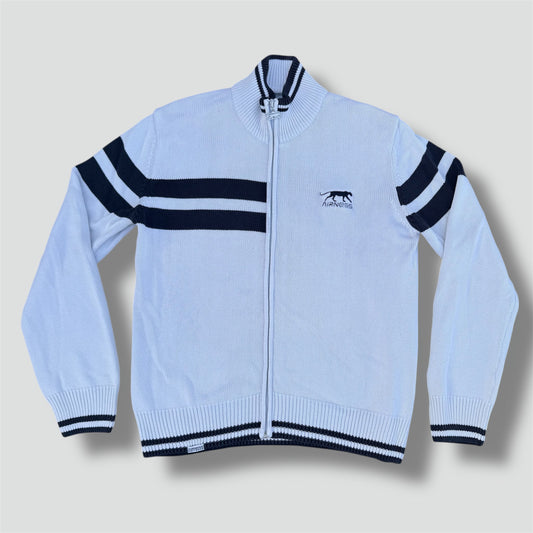 Airness vintage white knitted zip-up jacket