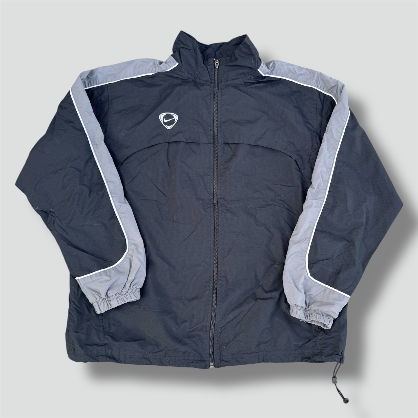 Nike Shox streetwear style black rain jacket