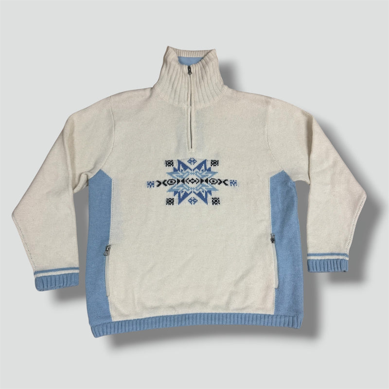 Sourced limited accessories and clothes Vintage knitted Y2K quarter zip sweatshirt – Secondhand Streetwear