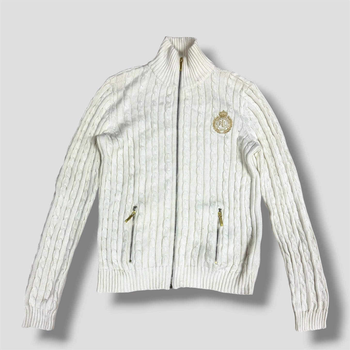 Lauren by Ralph Lauren vintage knitted zip-up