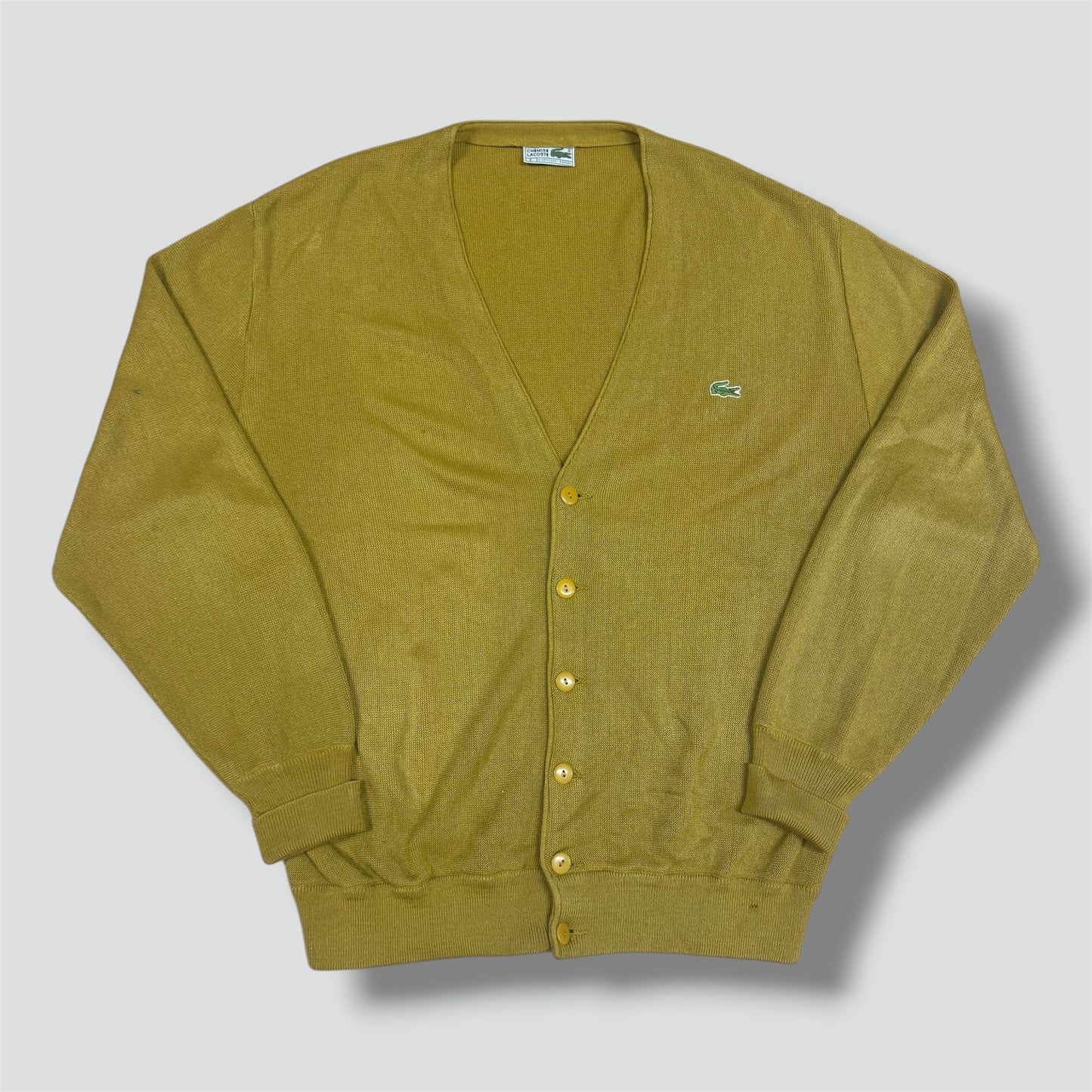 Lacoste vintage knitted yellowish cardigan