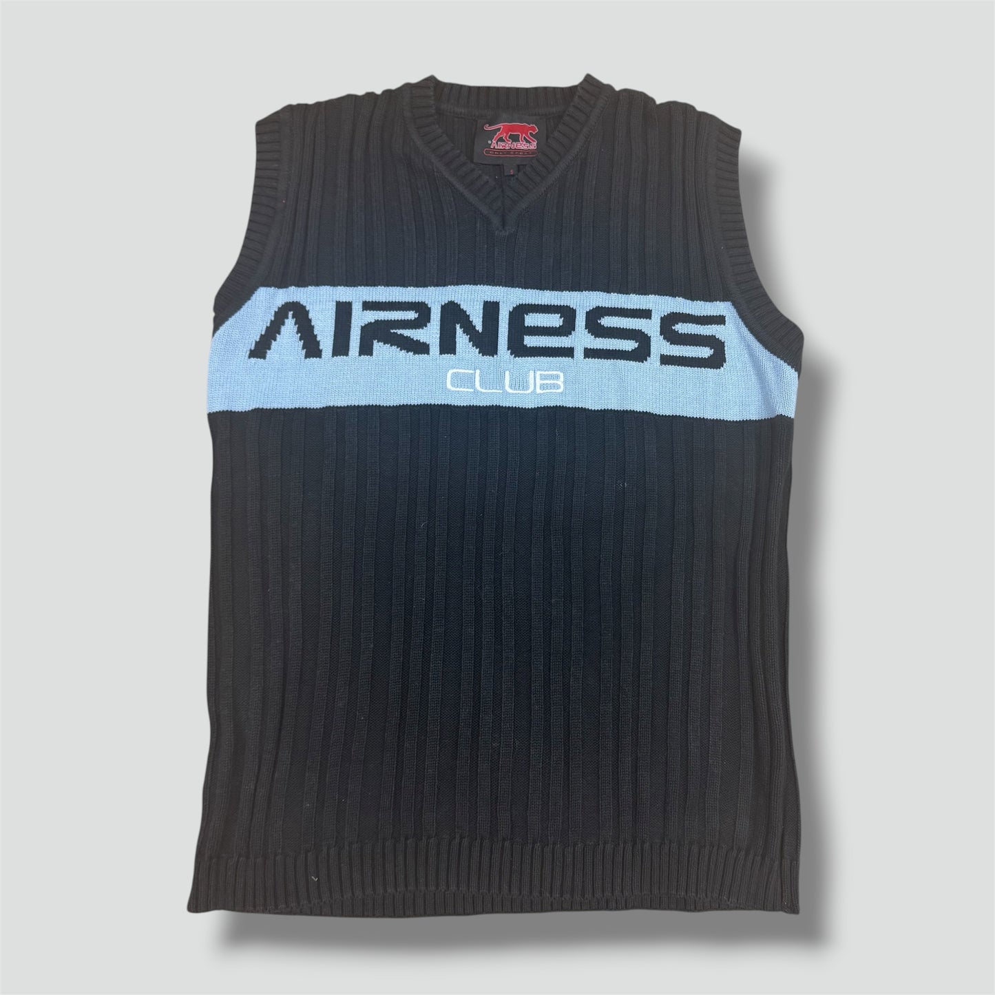 Vintage Airness black knitted vest