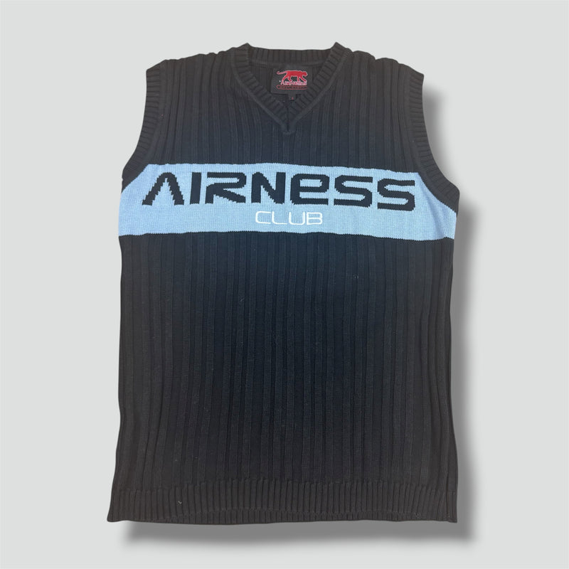 Sourced limited accessories and clothes Vintage Airness black knitted vest – Secondhand Streetwear