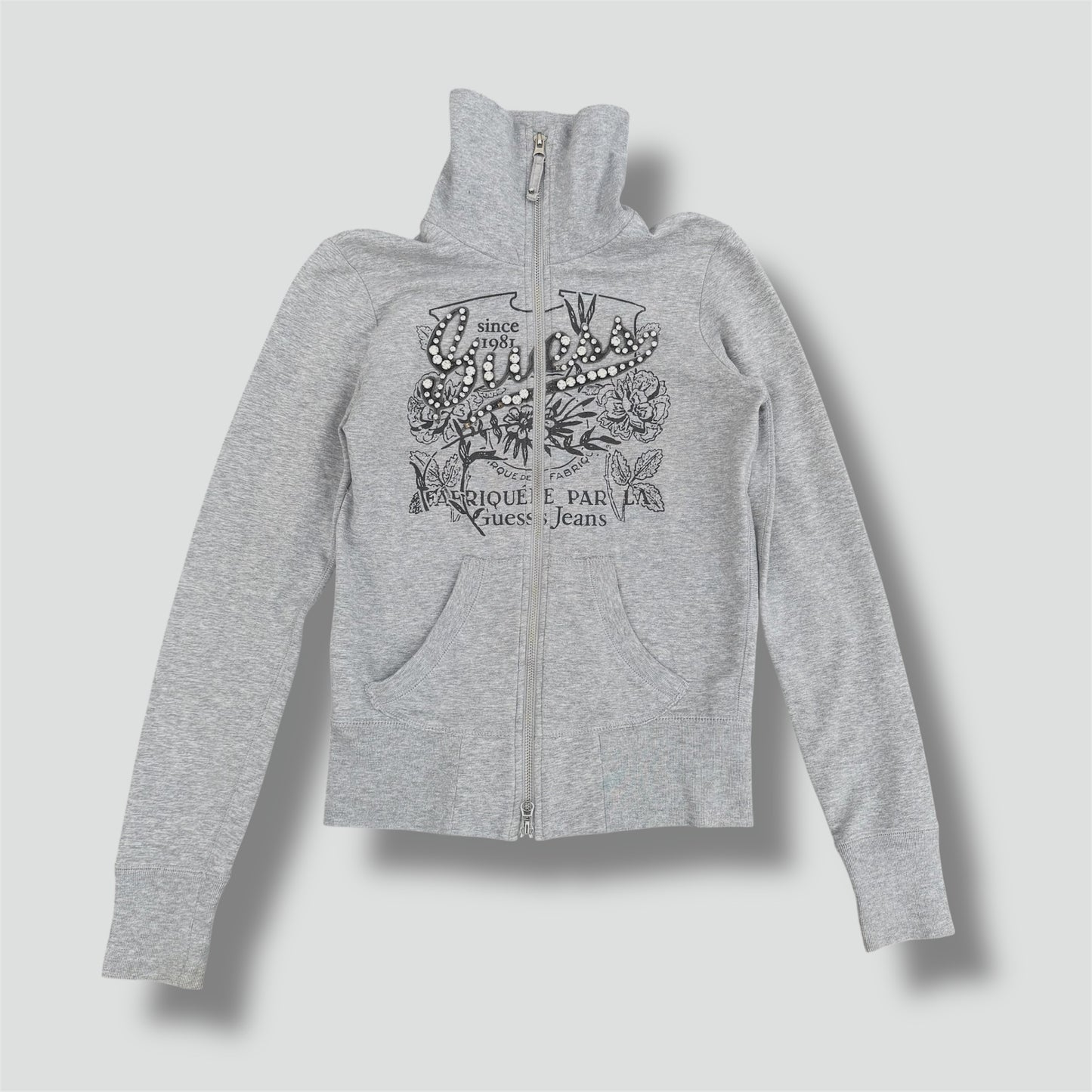 Guess Erique Par vintage rhinestones zip-up