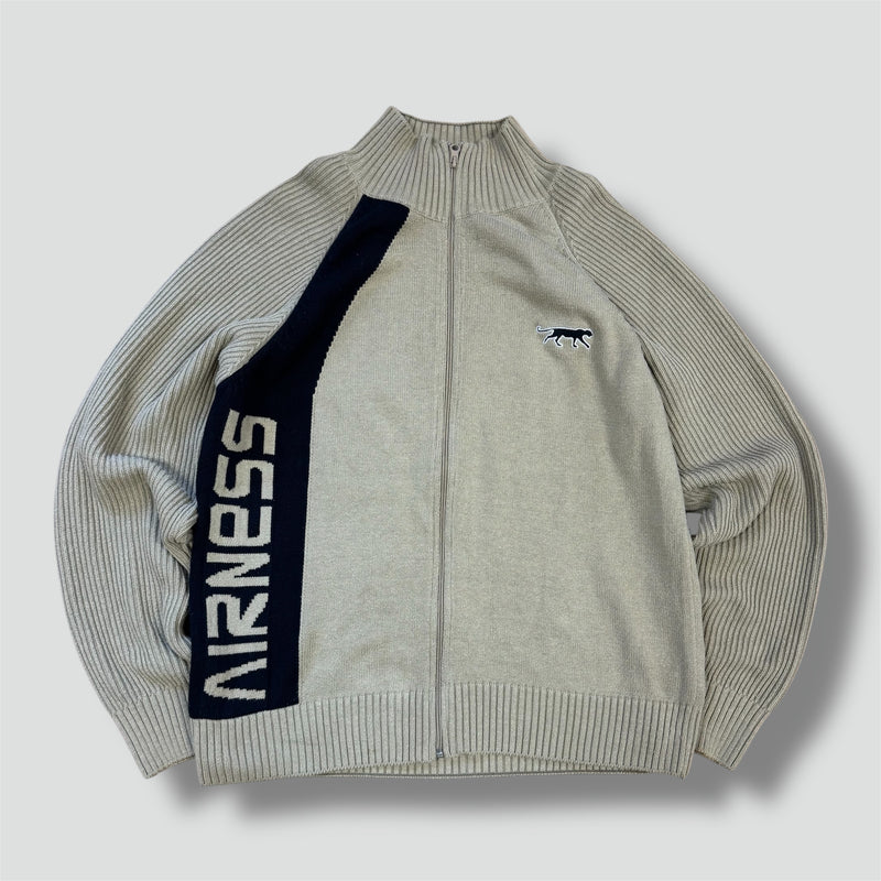 Sourced limited accessories and clothes Vintage Airness beige knitted jacket – Secondhand Streetwear