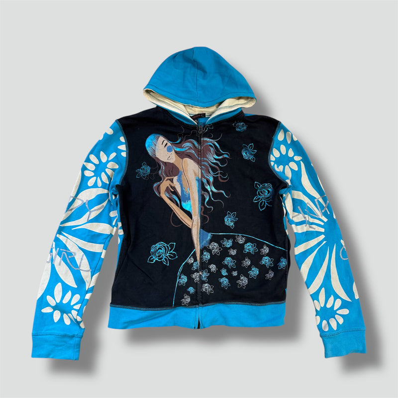 Sourced limited accessories and clothes Custo Barcelona “Happy Girl” vintage zipped hoodie – Secondhand Streetwear