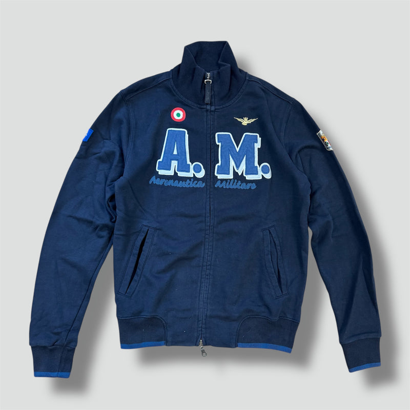 Sourced limited accessories and clothes A.M. Aeronautica Militare blue zip-up jacket – Secondhand Streetwear