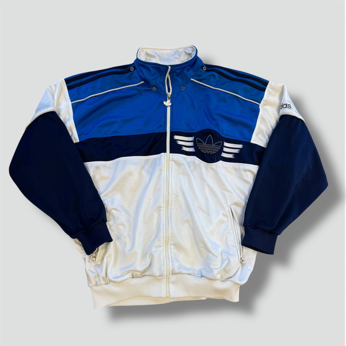 Adidas vintage 90s white track jacket