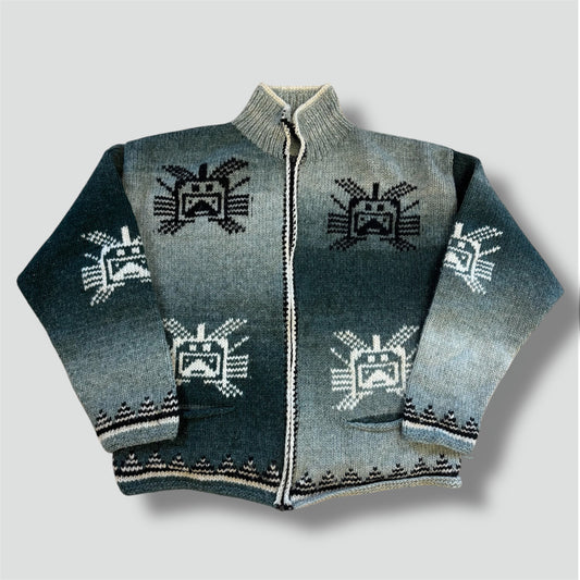 Vintage patterns knitted jacket