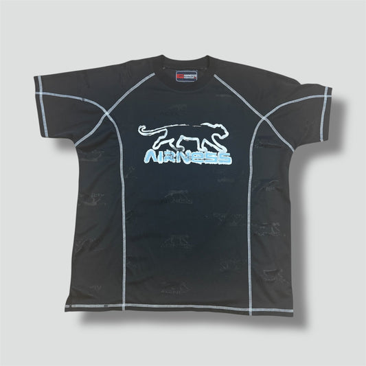 Streetwear style black Airness printed t-shirt