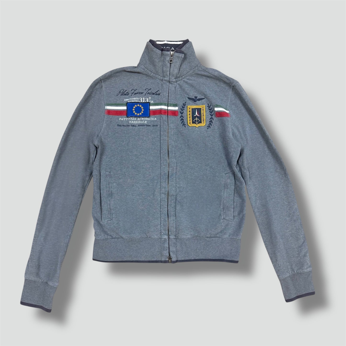 Aeronautica Militare vintage grey zip-up