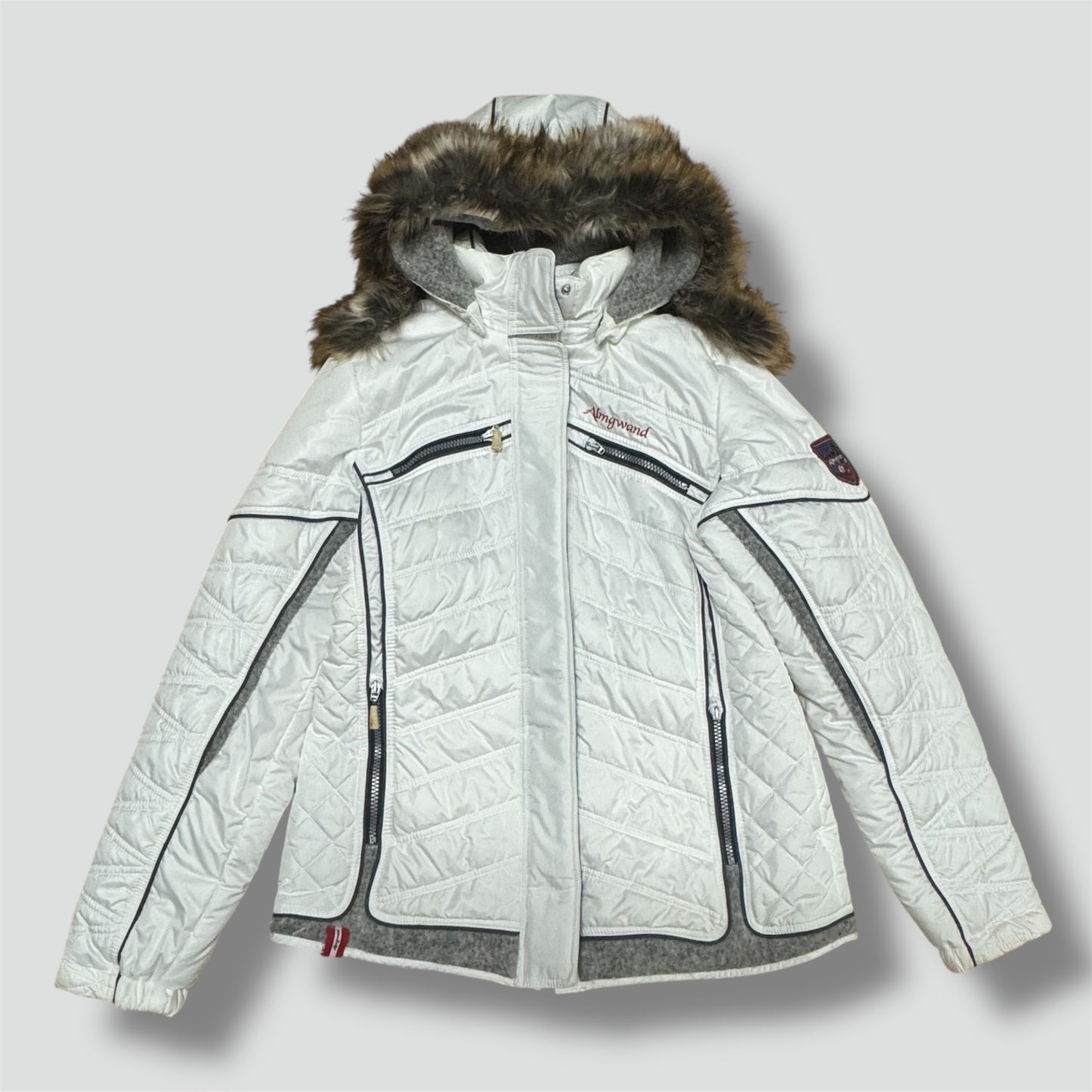 Almgwand white functional winter jacket
