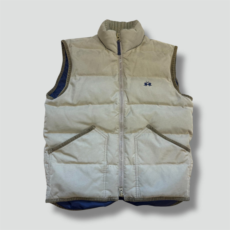 Sourced limited accessories and clothes La Martina vintage beige down vest – Secondhand Streetwear
