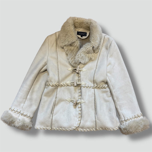 Comme de Vrai fur-like beige coat