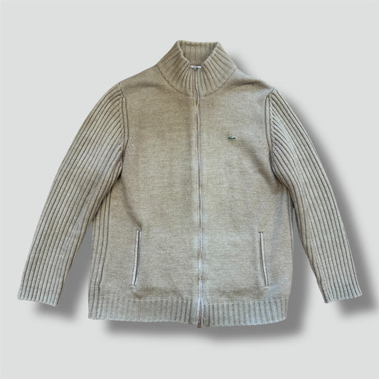 Lacoste vintage knitted beige jacket