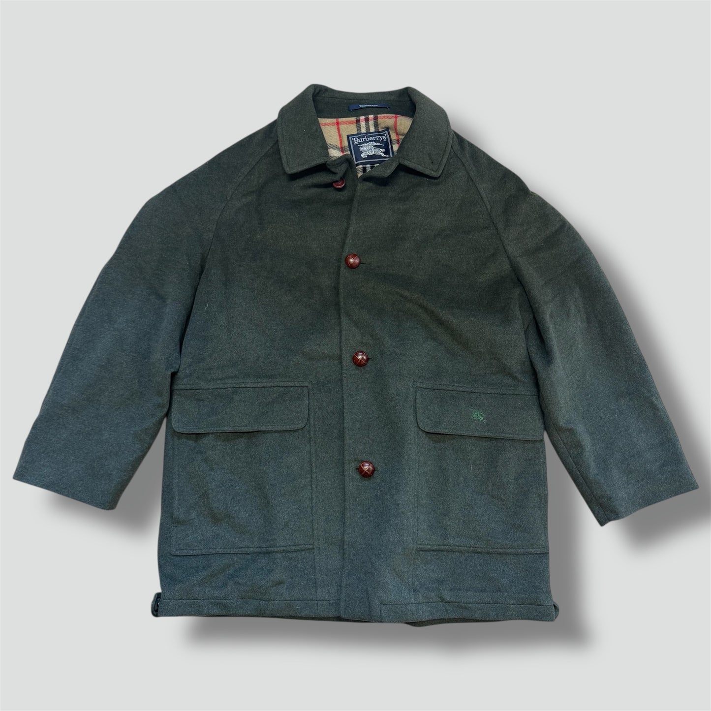 Burberry’s vintage green winter coat