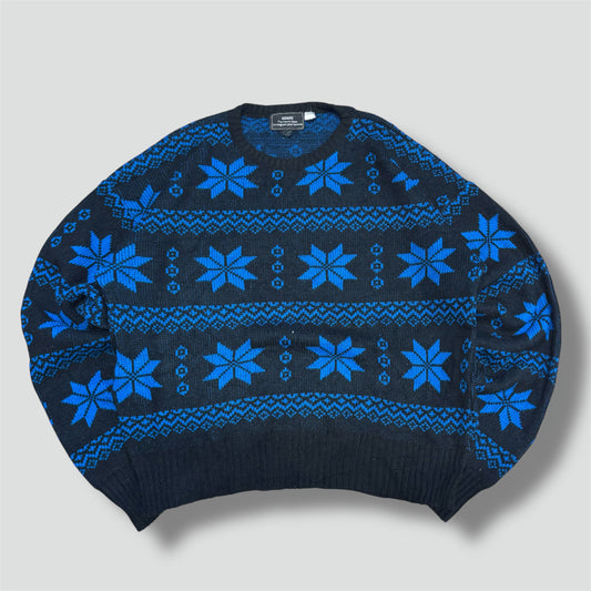 Vintage black and blue knitted sweatshirt