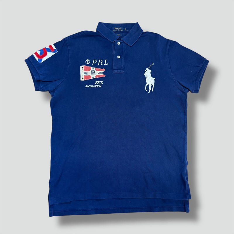 Sourced limited accessories and clothes Polo Ralph Lauren sailing navy blue poloshirt – Secondhand Streetwear
