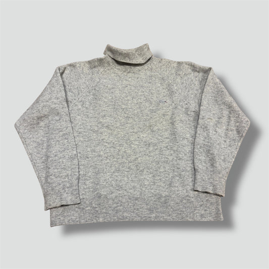 Lacoste vintage grey turtleneck lambswool sweater