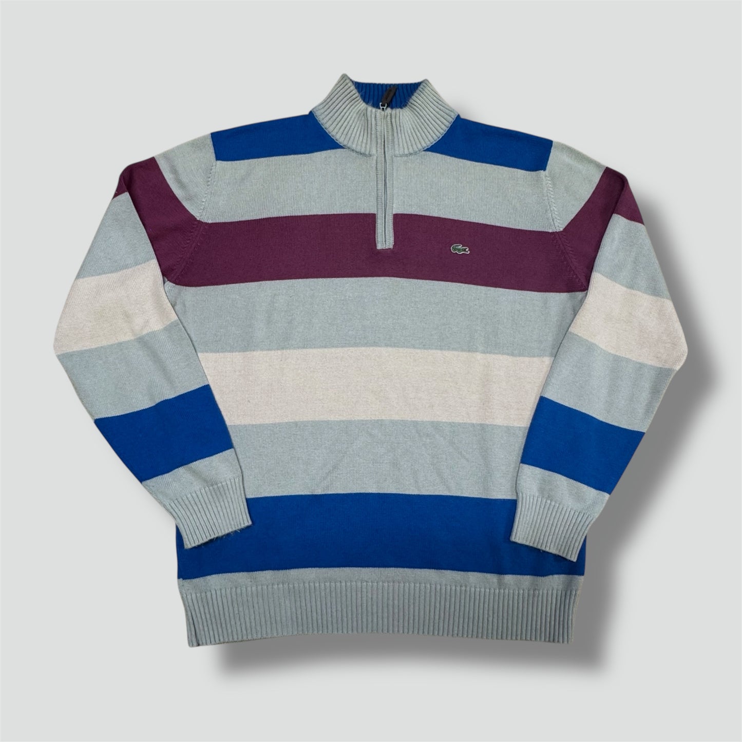 Lacoste vintage striped knitted sweatshirt