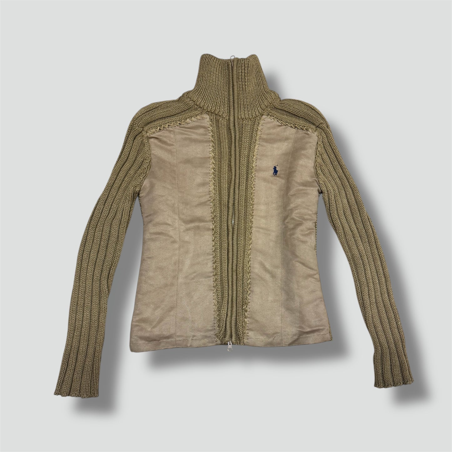 Polo Ralph Lauren brown knitted jacket