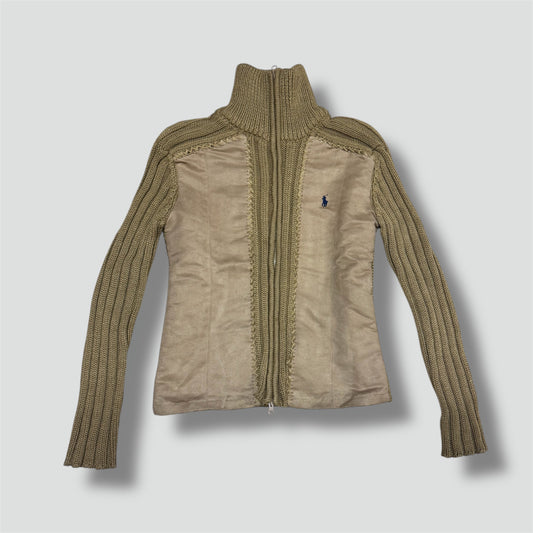 Polo Ralph Lauren brown knitted jacket