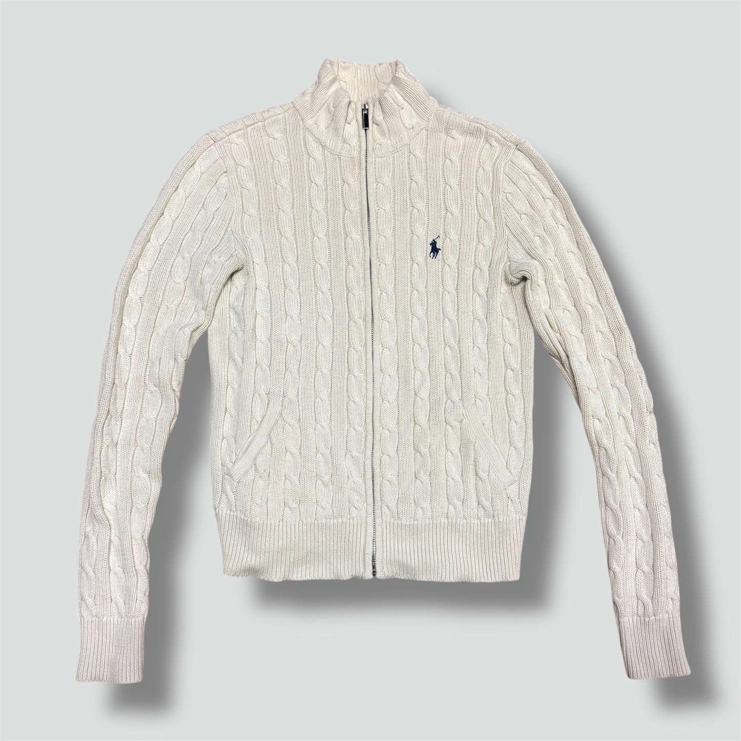 Ralph Lauren Sport vintage white knitted jacket