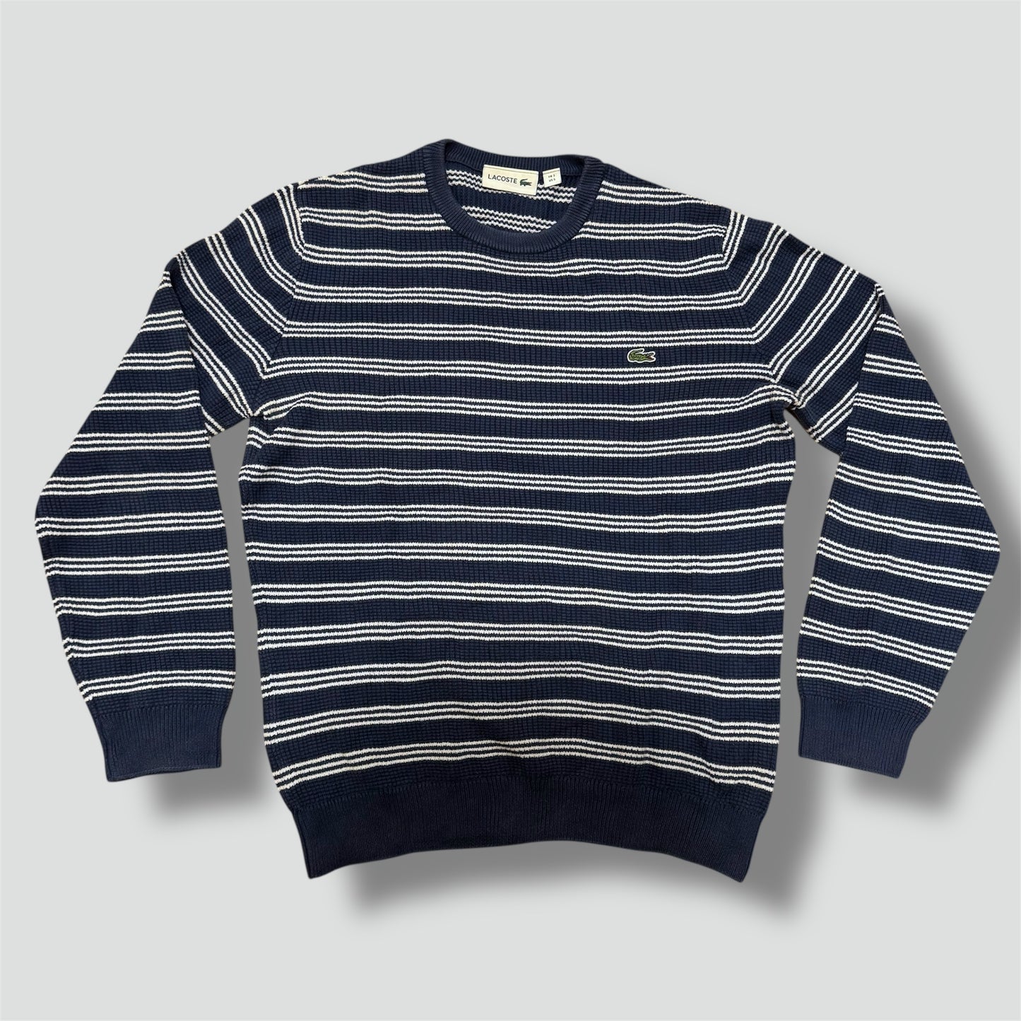 Lacoste striped knitted sweatshirt