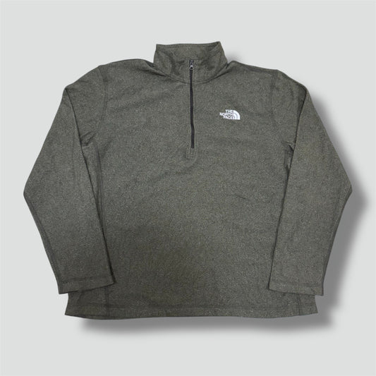 The North Face olive green fleece quarter zip