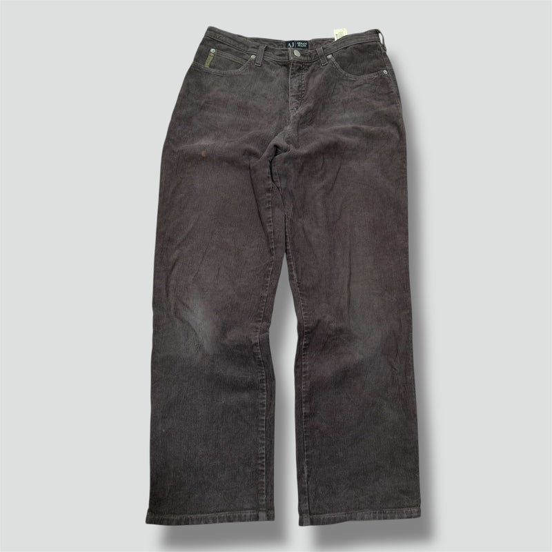 Sourced limited accessories and clothes Armani Jeans brown vintage loose pants – Secondhand Streetwear