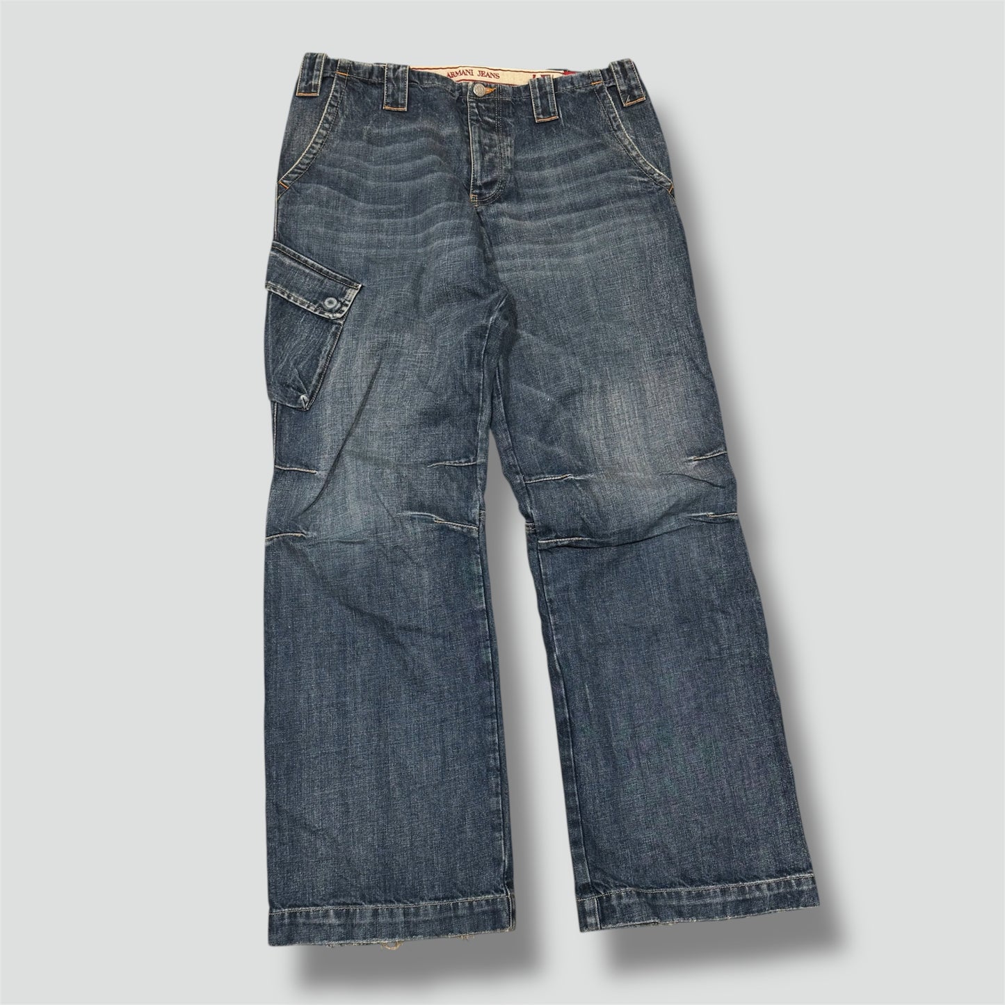 Armani 25 vintage baggy denim cargo jeans