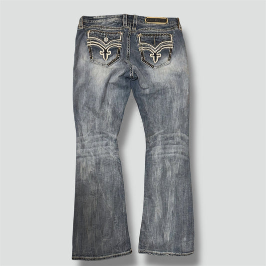Rock Revival Y2K wide leg stone washed jeans