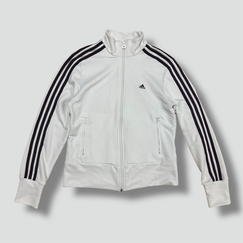 Sourced limited accessories and clothes Adidas Y2K white three-stripe track jacket – Secondhand Streetwear