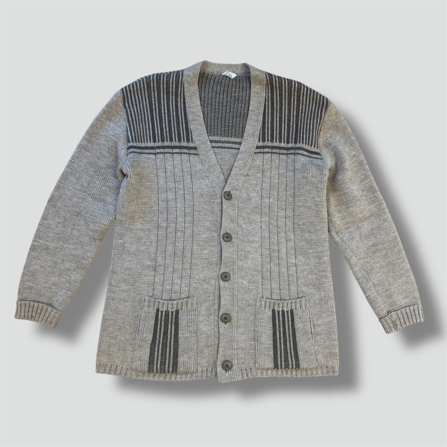 Vintage knitted 90s brown cardigan