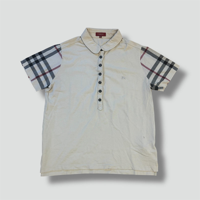 Sourced limited accessories and clothes Burberry London vintage cream poloshirt – Secondhand Streetwear