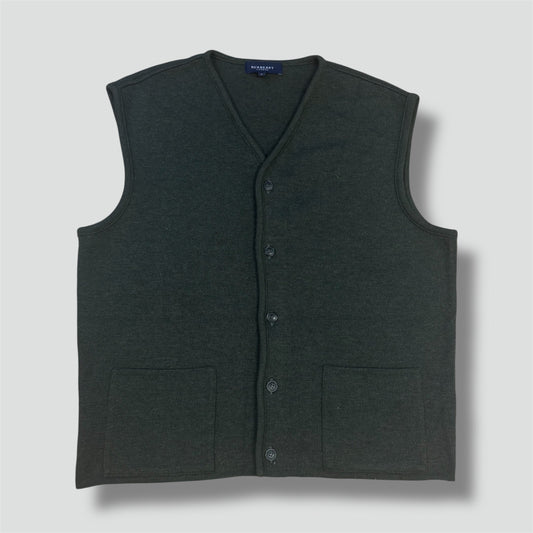 Burberry London green vintage wool vest