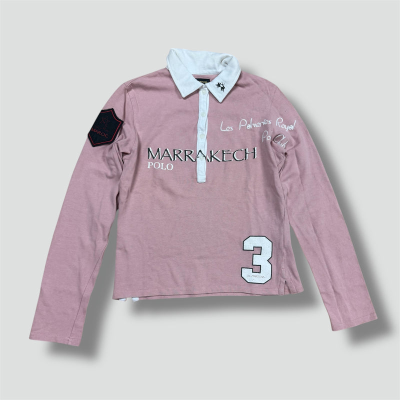 Sourced limited accessories and clothes La Martina Marakesh Maroc pink women’s polo – Secondhand Streetwear
