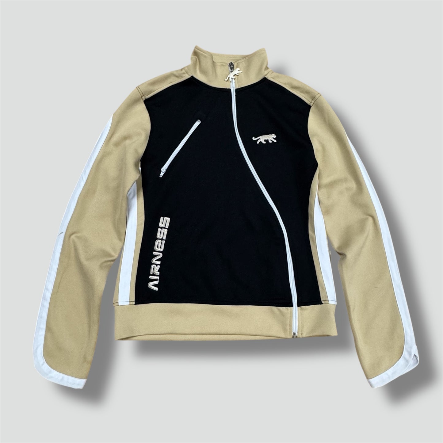 Airness black and beige Y2K women’s track jacket