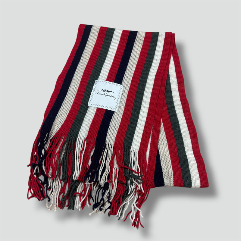Sourced limited accessories and clothes Thomas Burberry vintage striped knitted scarf – Secondhand Streetwear