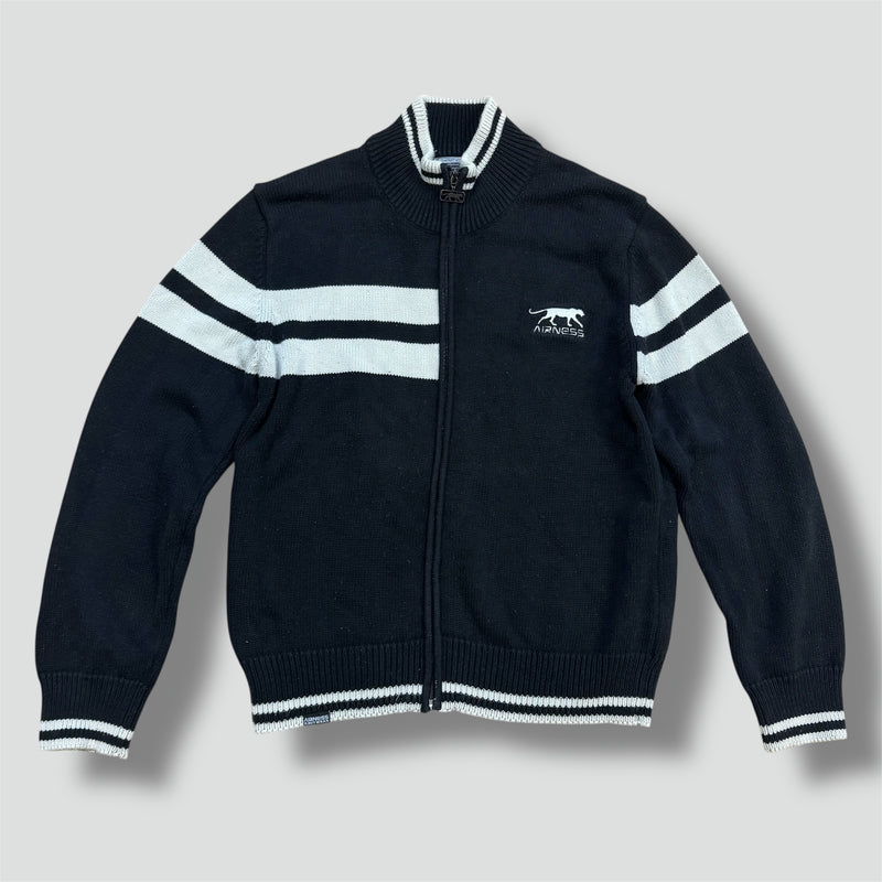 Sourced limited accessories and clothes Airness vintage black knitted jacket – Secondhand Streetwear