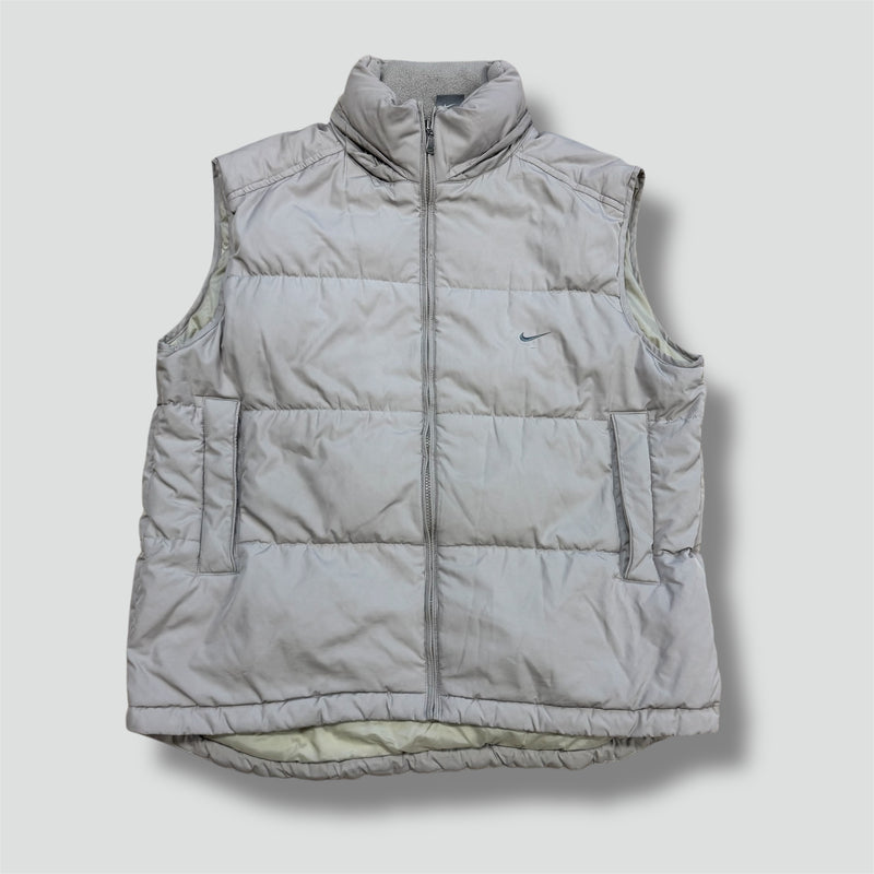 Sourced limited accessories and clothes Vintage Nike 90s cream down vest – Secondhand Streetwear