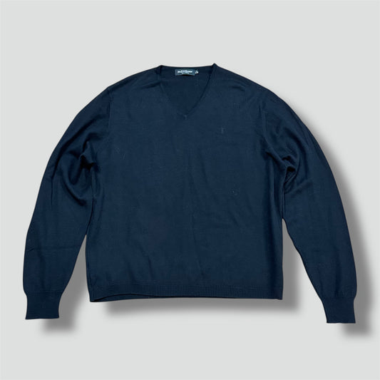 Yves Saint Laurent black on black wool sweatshirt