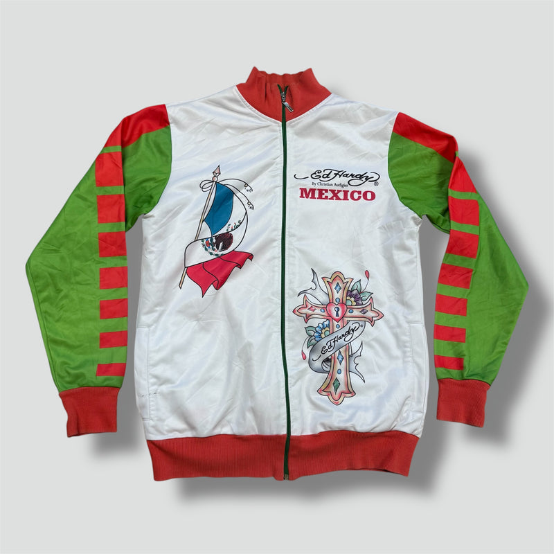 Detailansicht: Sourced limited accessories and clothes Ed Hardy Mexico y2k track jacket – Logo, Nähte oder Material