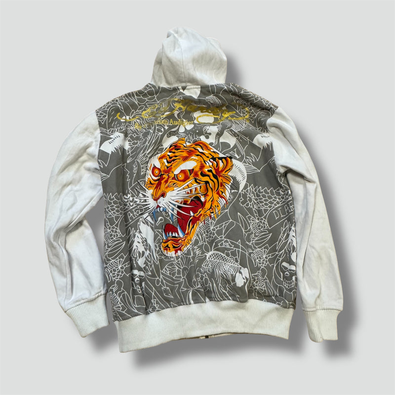 Detailansicht: Sourced limited accessories and clothes Ed Hardy y2k “death before dishonor” zip hoodie – Logo, Nähte oder Material