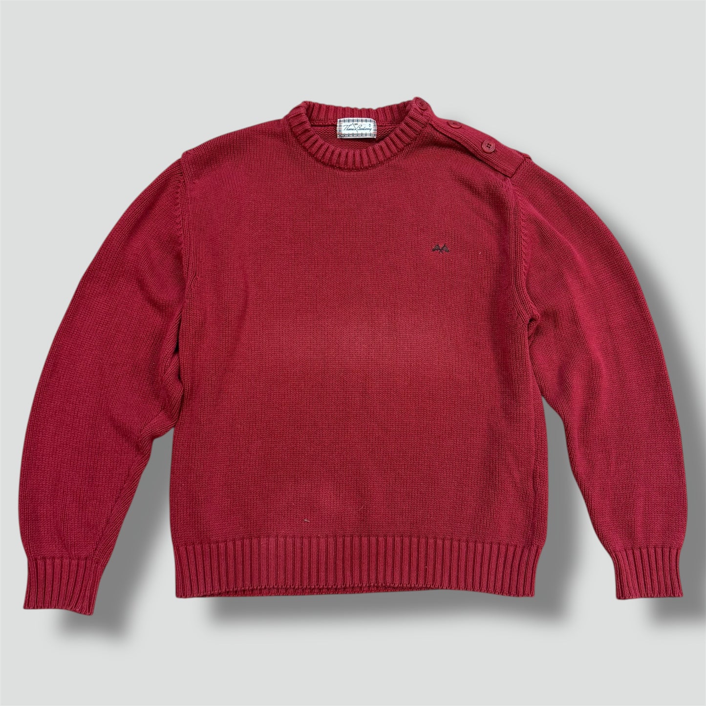 Thomas Burberry vintage red knitted sweatshirt