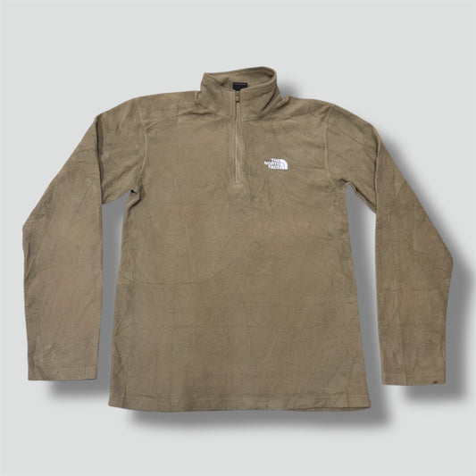 The North Face brown fleece quarter zip